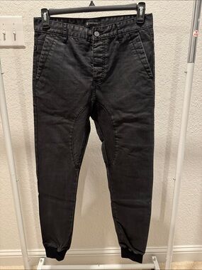 Zanerobe Black Tapered Jogger Jeans